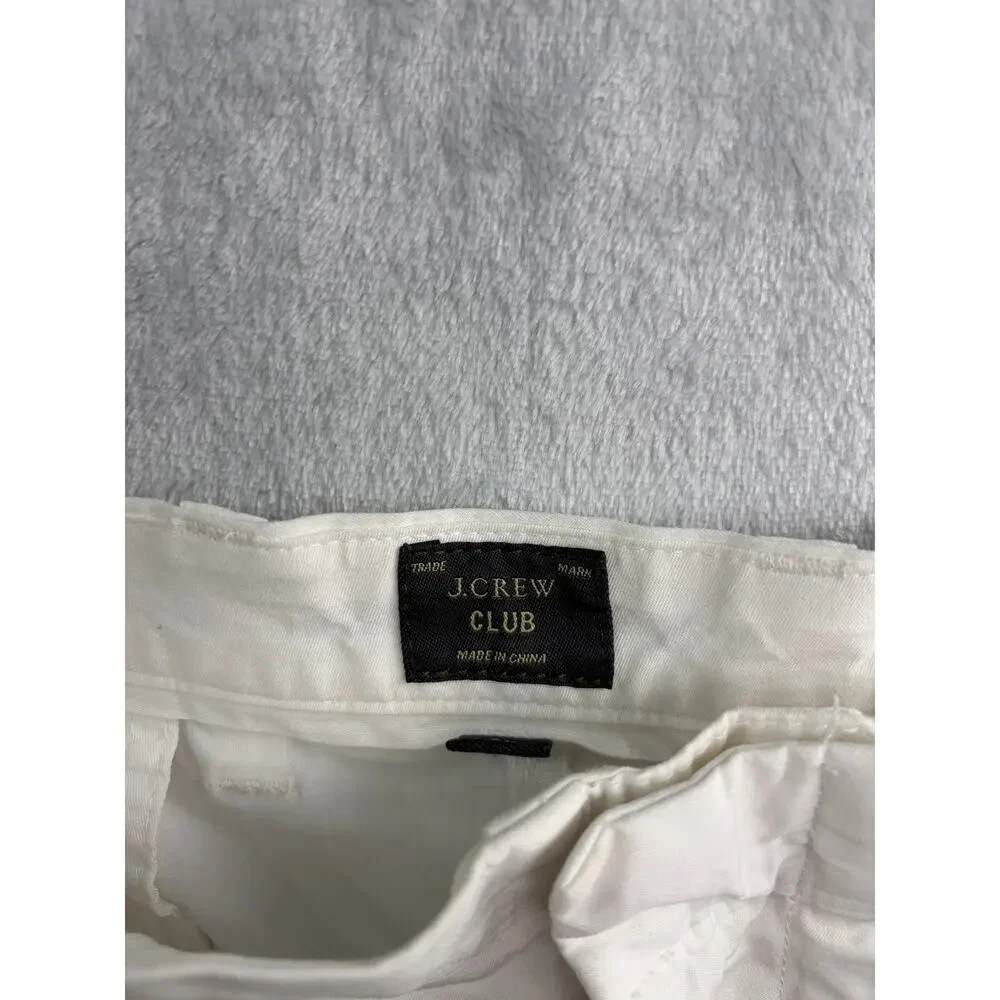 J.Crew Club Men's White Chino Shorts - Size 35W - Classic Summer Casual